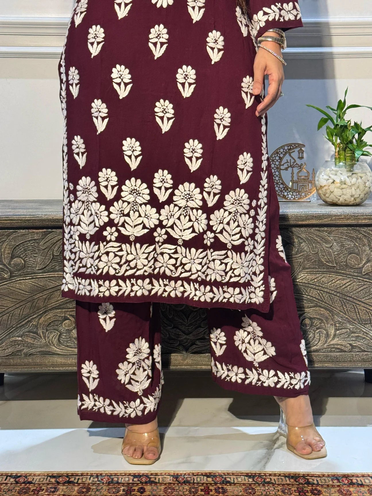 Modal Chikankari Kurta/ Coord