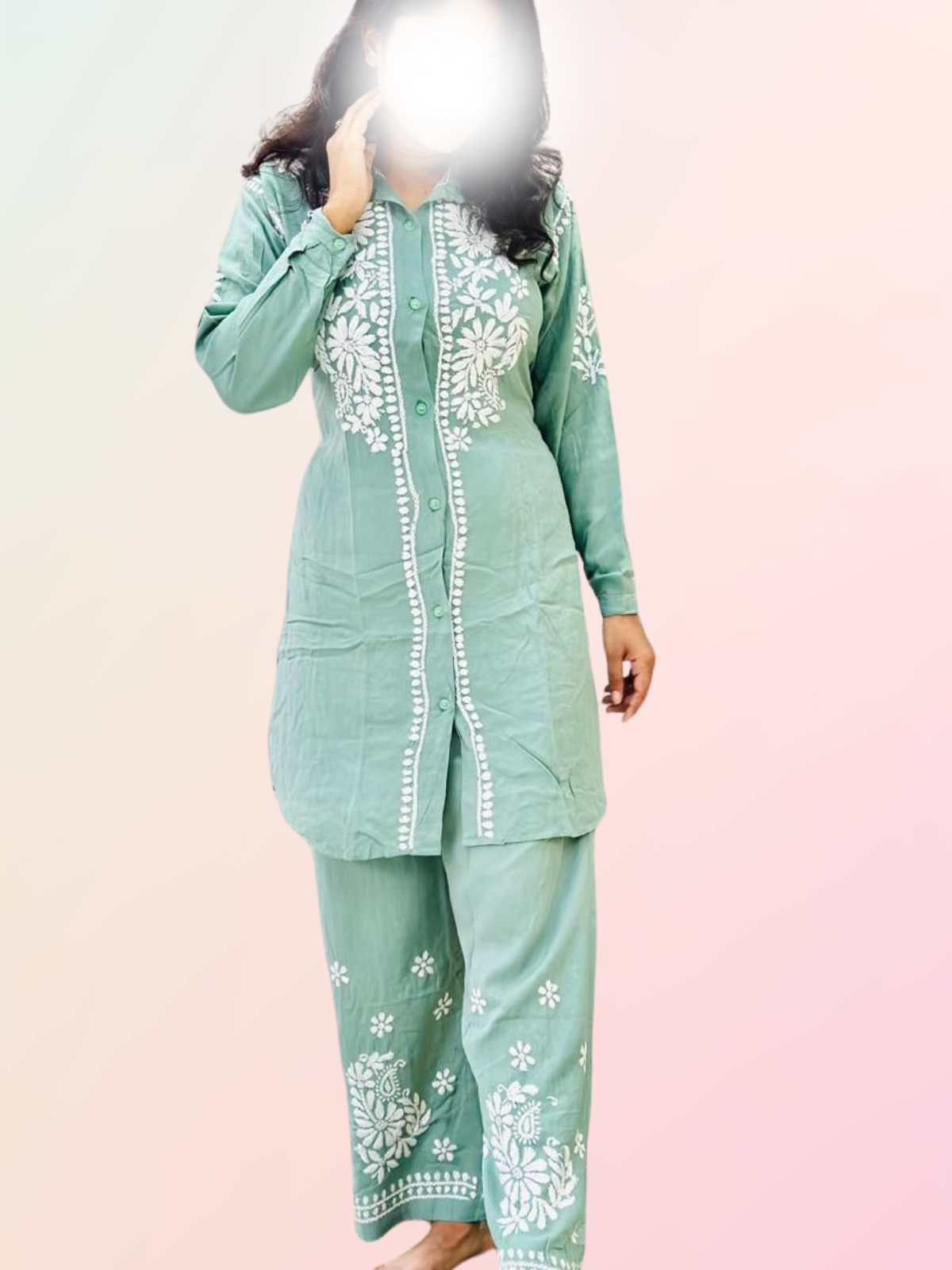 Mira Chikankari Co-ord Set