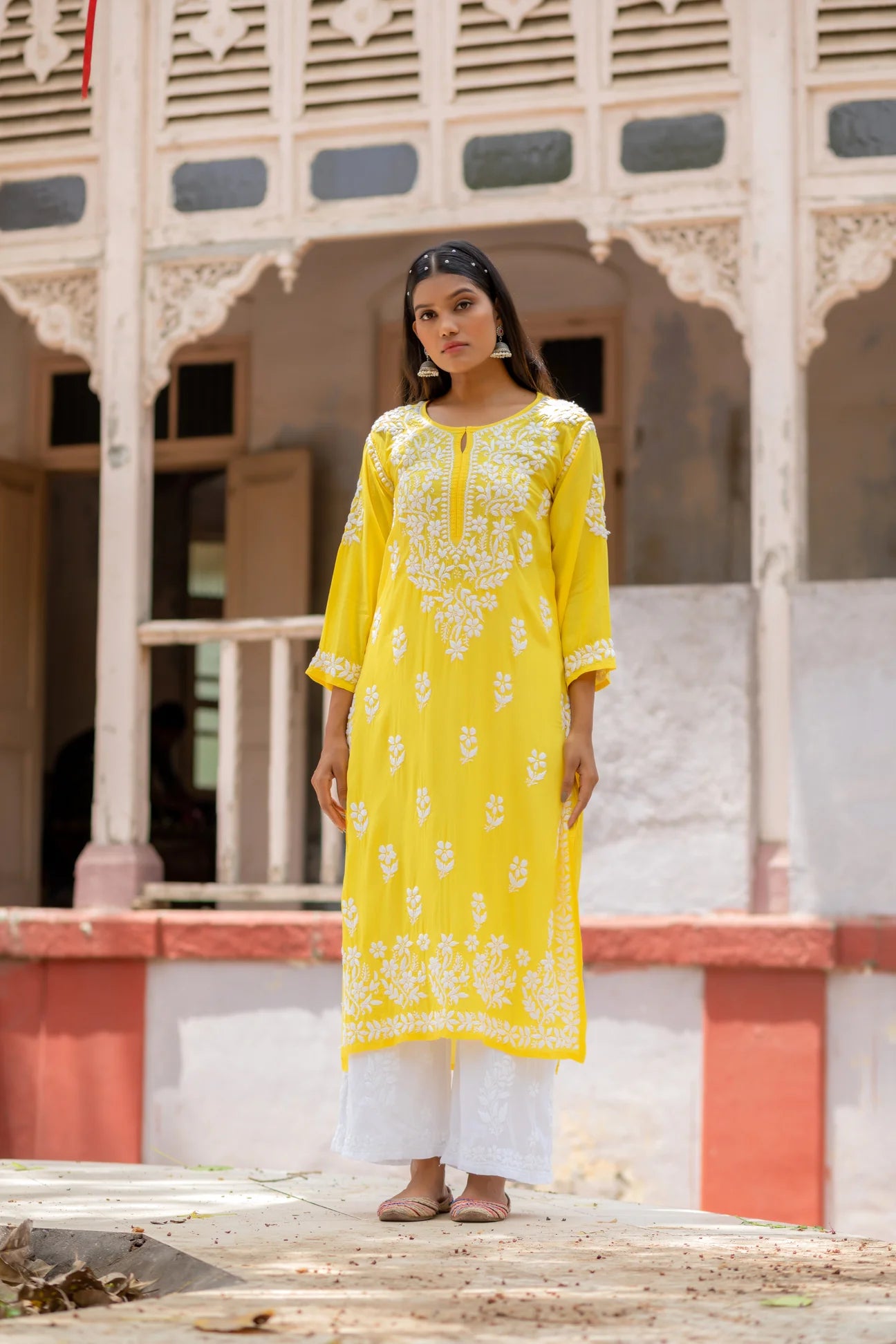 Phool Chikankari Kurta/Set