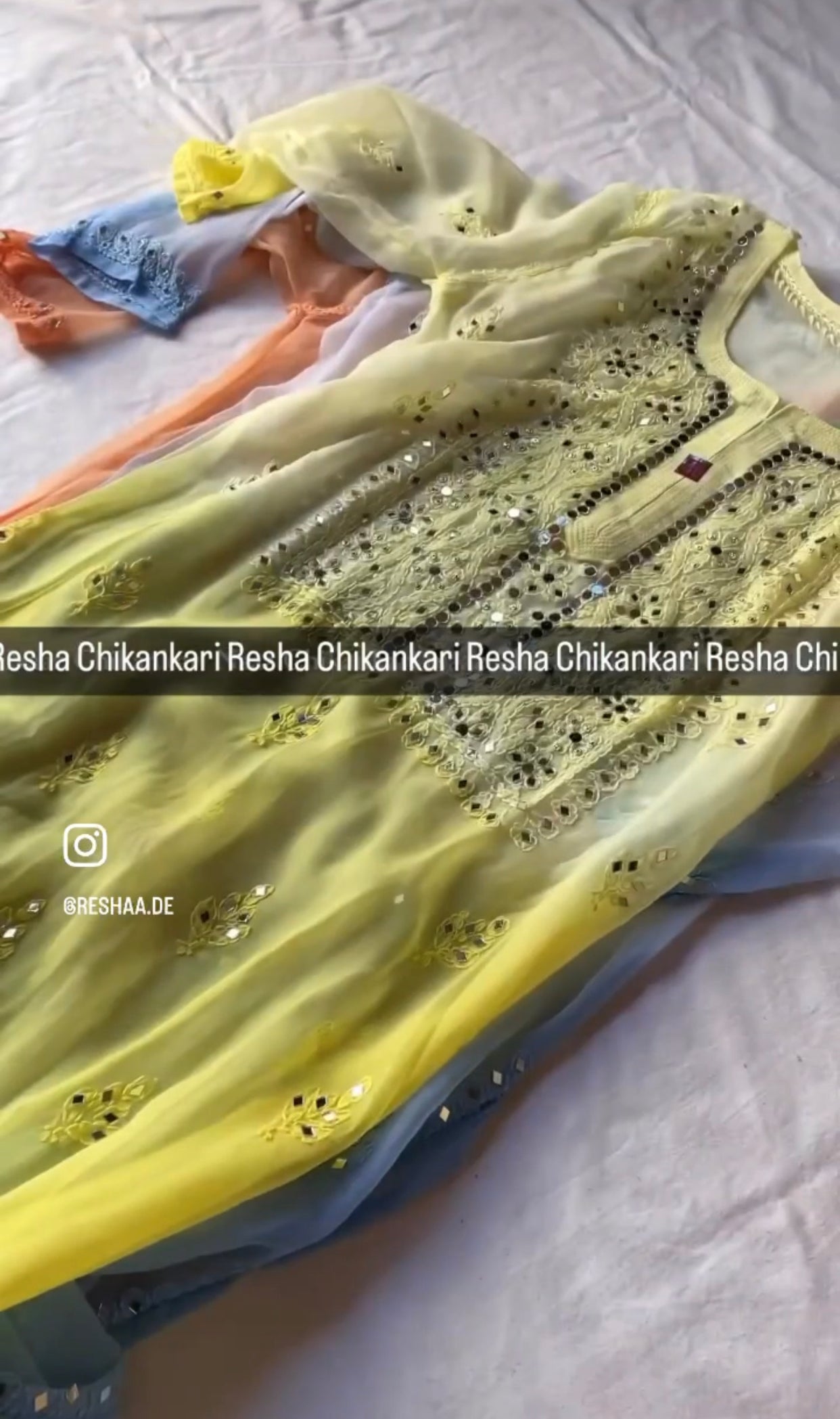 Mirror Chikankari Kurta