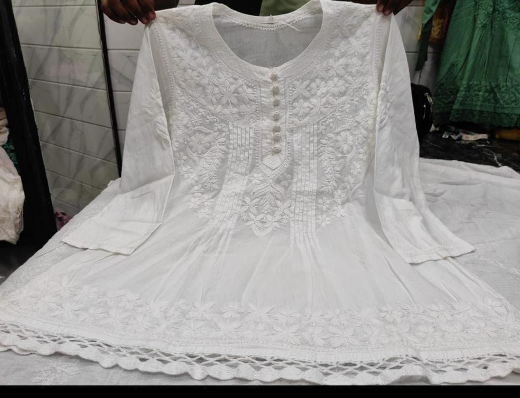 Kazi Chikankari Short Kurta