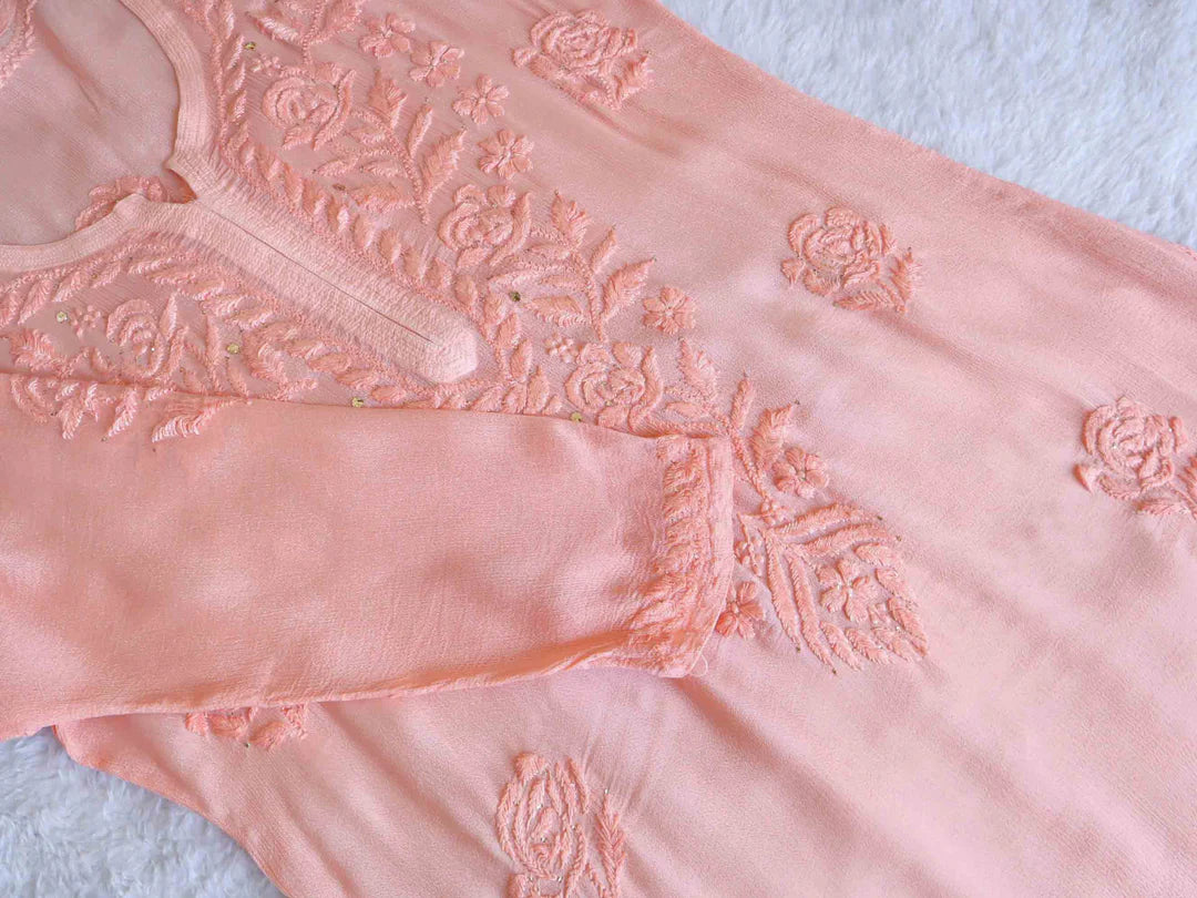 Kaya Rose Premium Chikankari Kurta