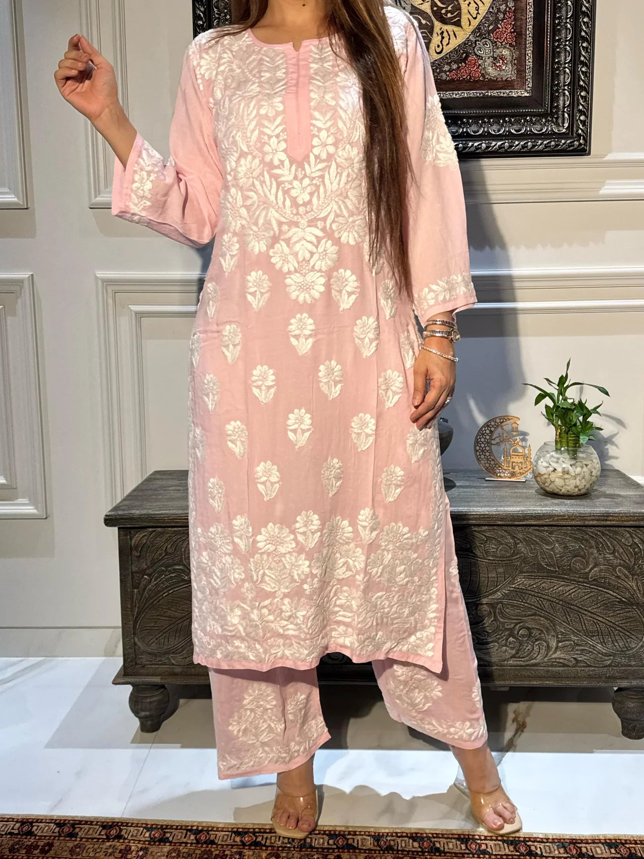 Modal Chikankari Kurta/ Coord