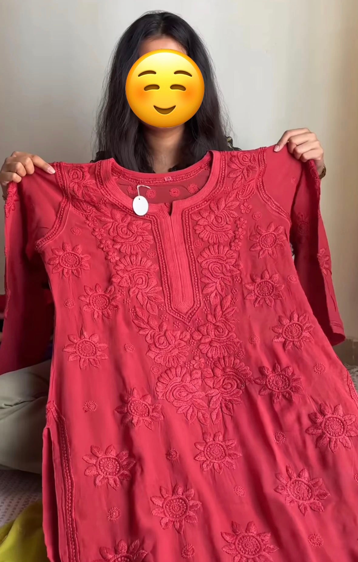 Inayah Crimson Rose Premium 3D Chikankari Kurta/ Coord/ Full Suit
