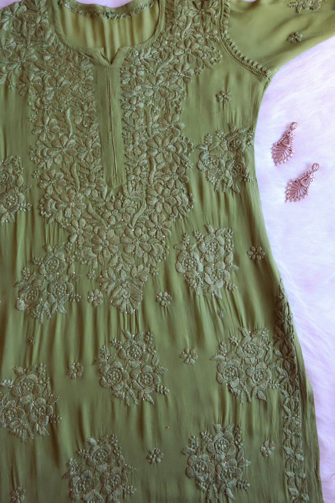 Rose Premium Chikankari Kurta