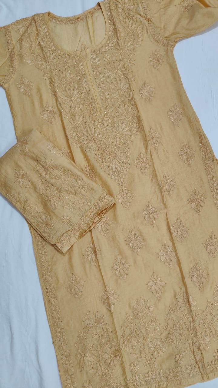 Chanderi Chikankari Set