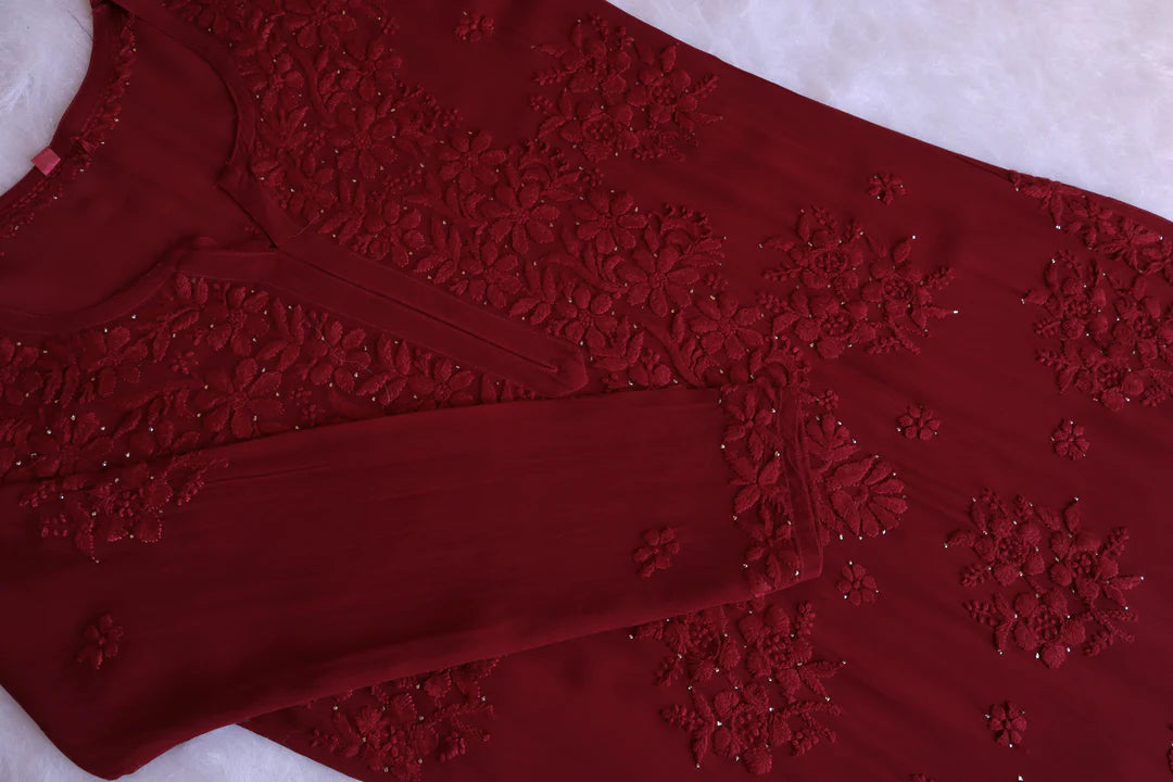Rose Premium Chikankari Kurta