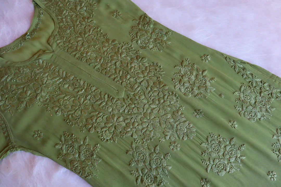 Rose Premium Chikankari Kurta