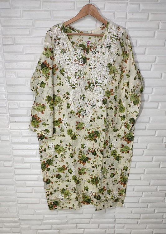 Kari Chikankari Plus Size Kurta