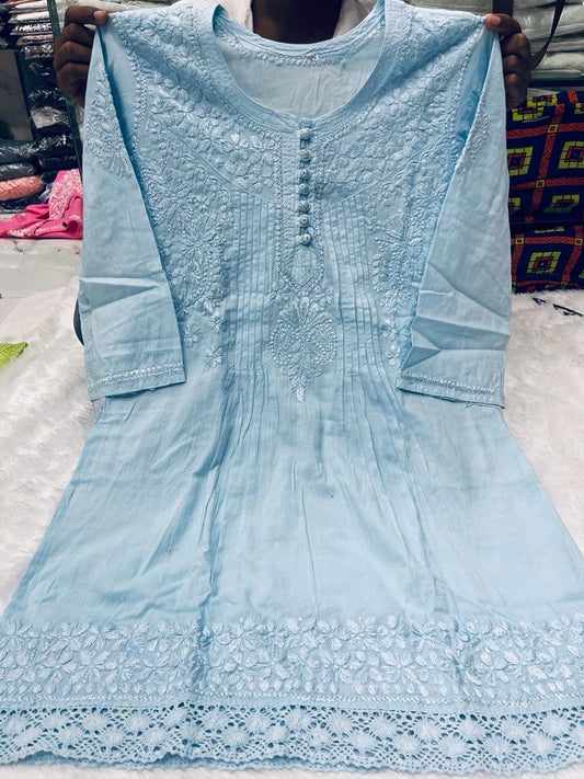 Kazi Chikankari Short Kurta