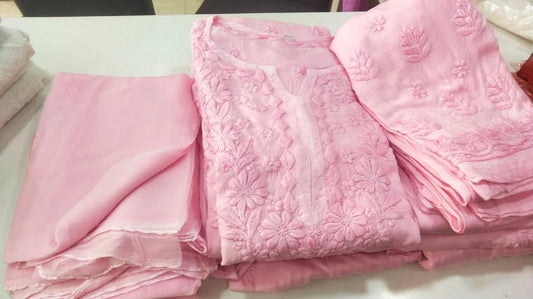 Rose Premium 3D Muslin Kurta/ Coord/ Full suit