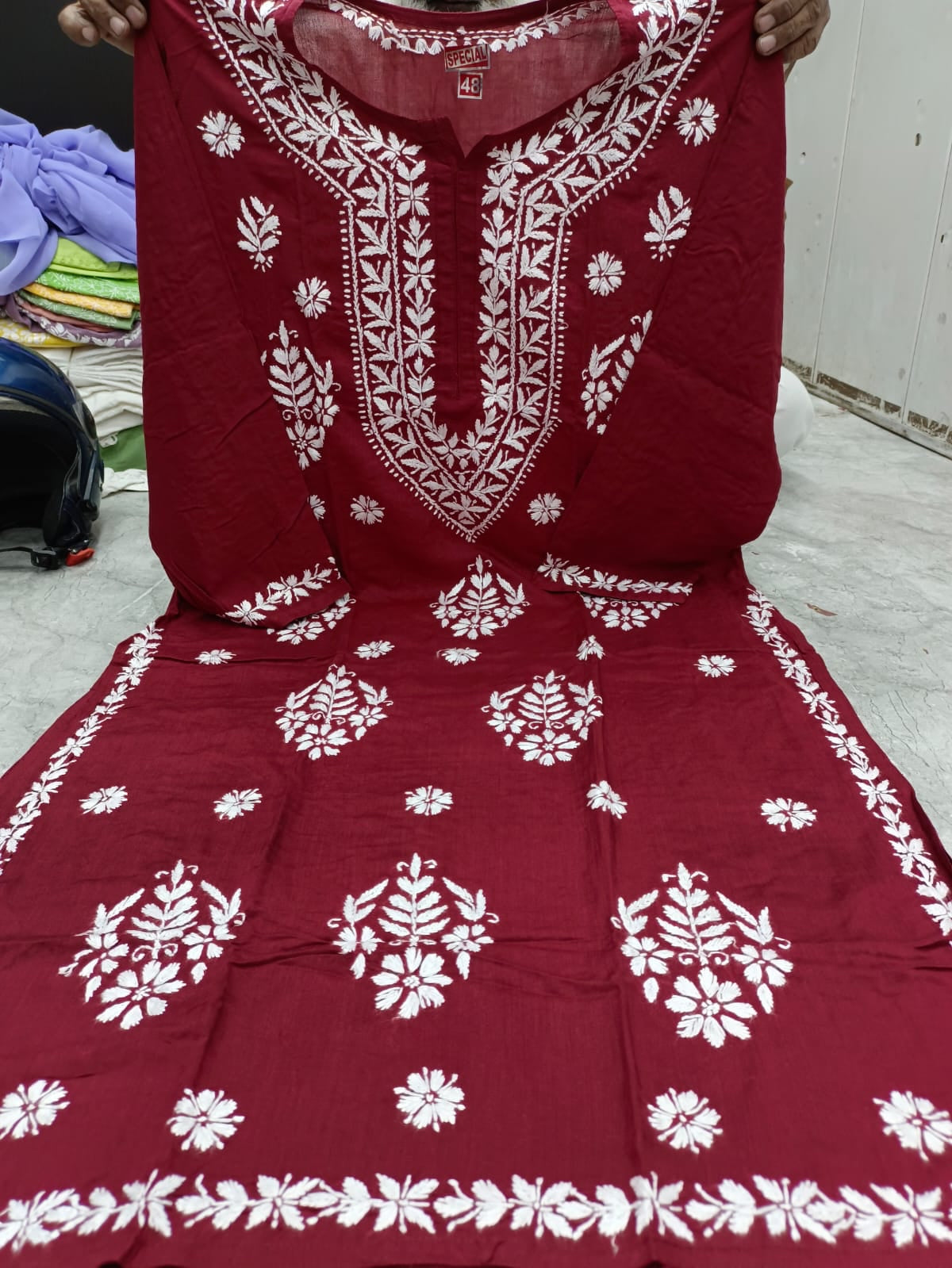 Modal Plus Size Chikankari Kurta