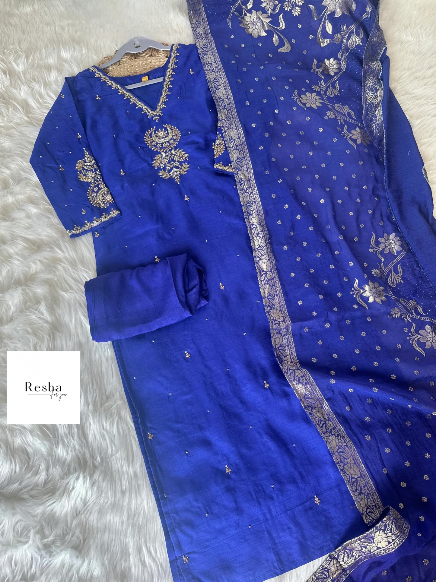 Russian Silk Royal Blue Suit