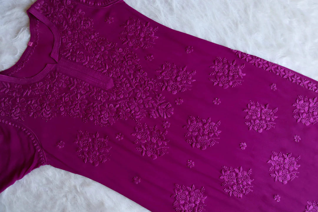 Rose Premium Chikankari Kurta