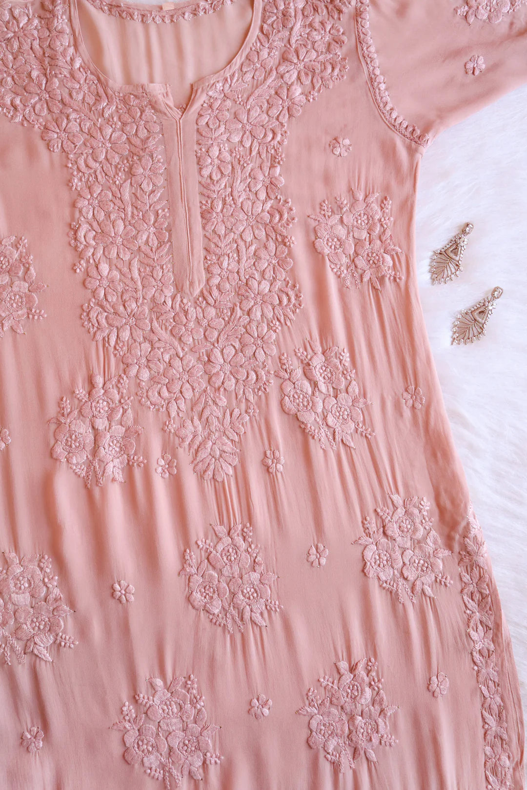 Rose Premium Chikankari Kurta