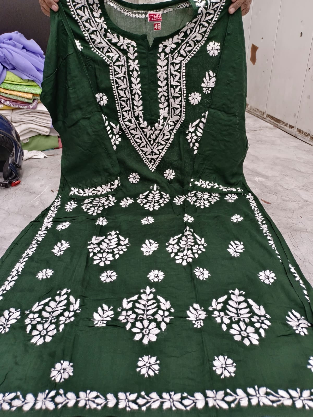 Modal Plus Size Chikankari Kurta