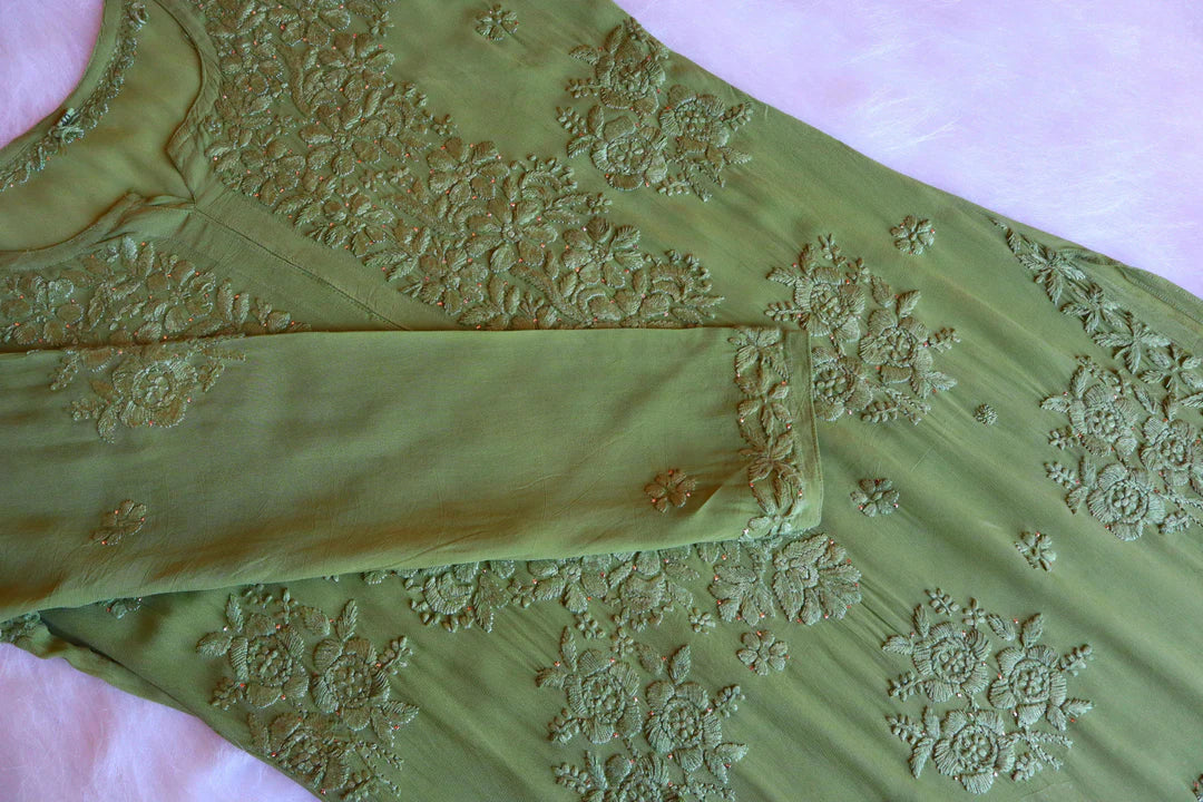 Rose Premium Chikankari Kurta