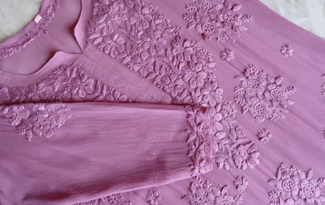 Rose Premium Chikankari Kurta