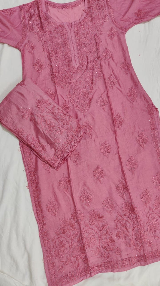 Chanderi Chikankari Set