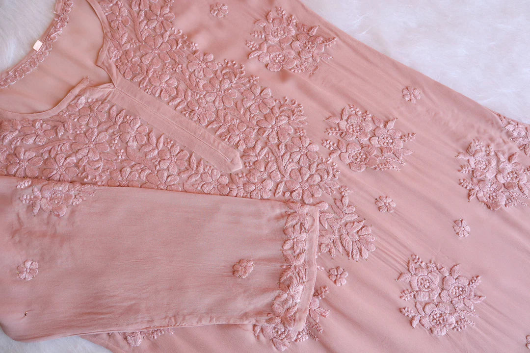 Rose Premium Chikankari Kurta