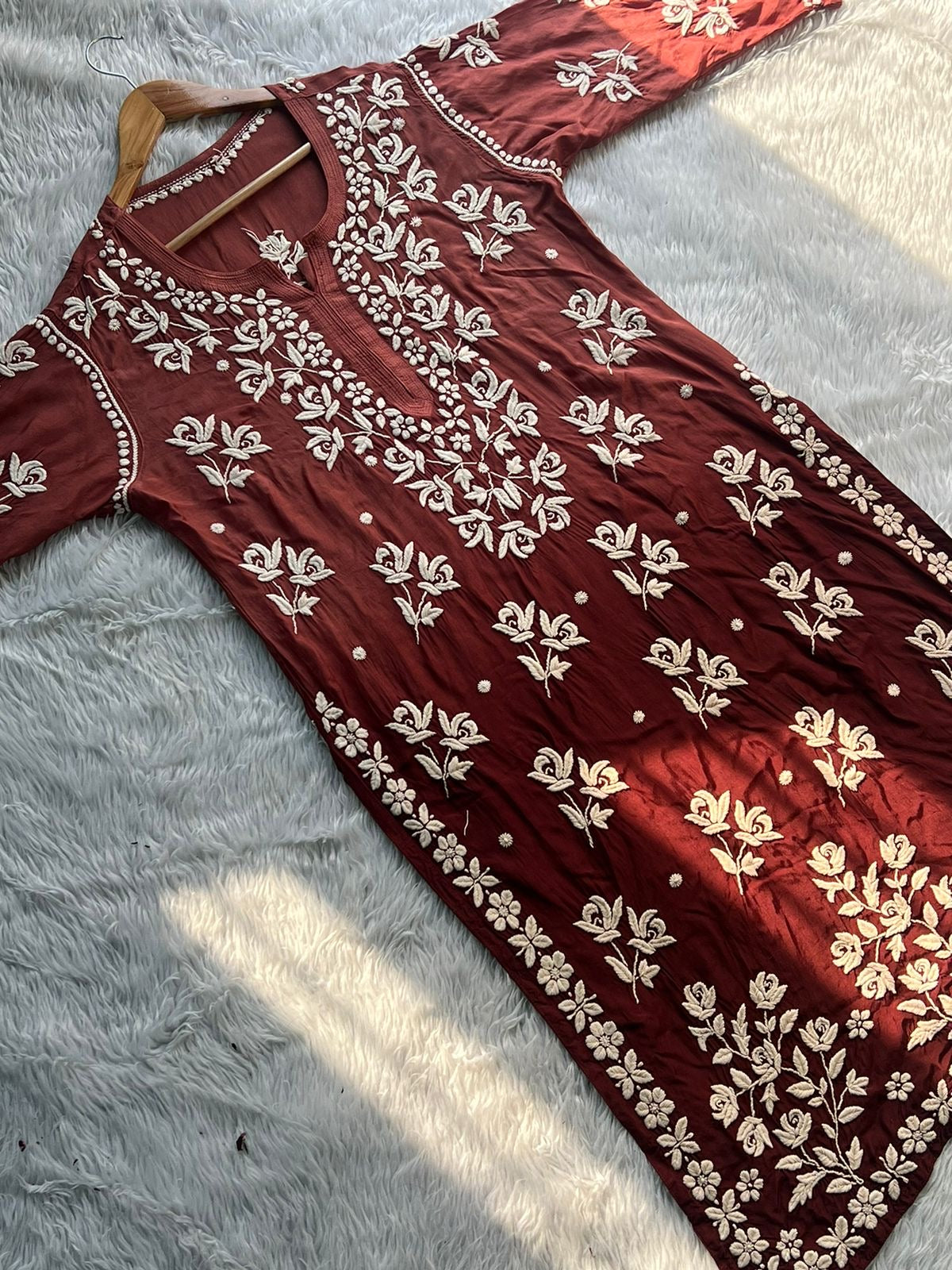 Muslin Ombre Chikankari Kurta