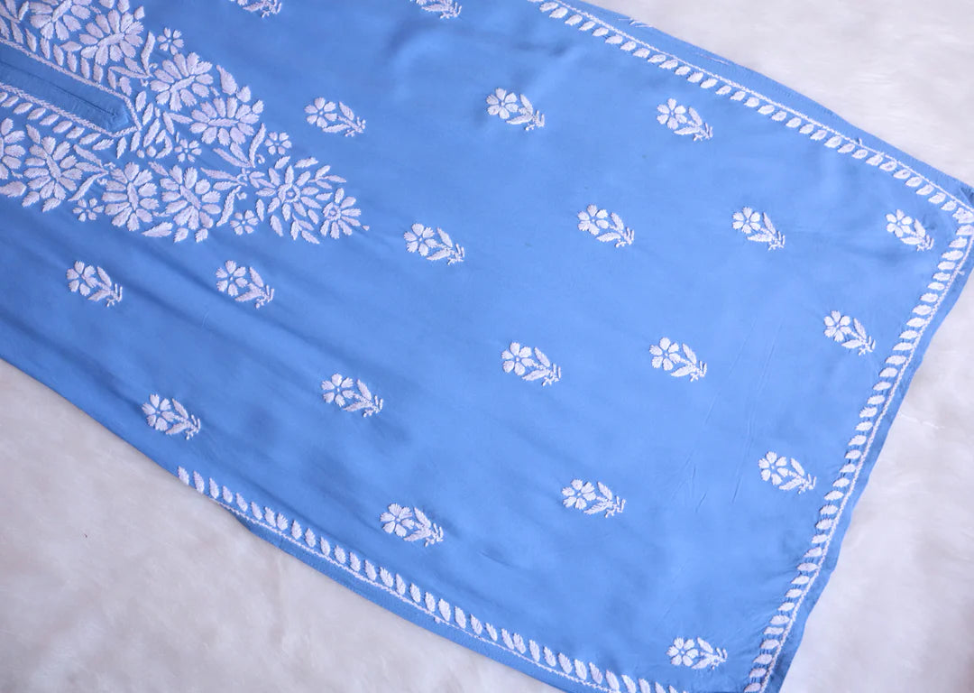 Ice Blue Chikankari Kurta