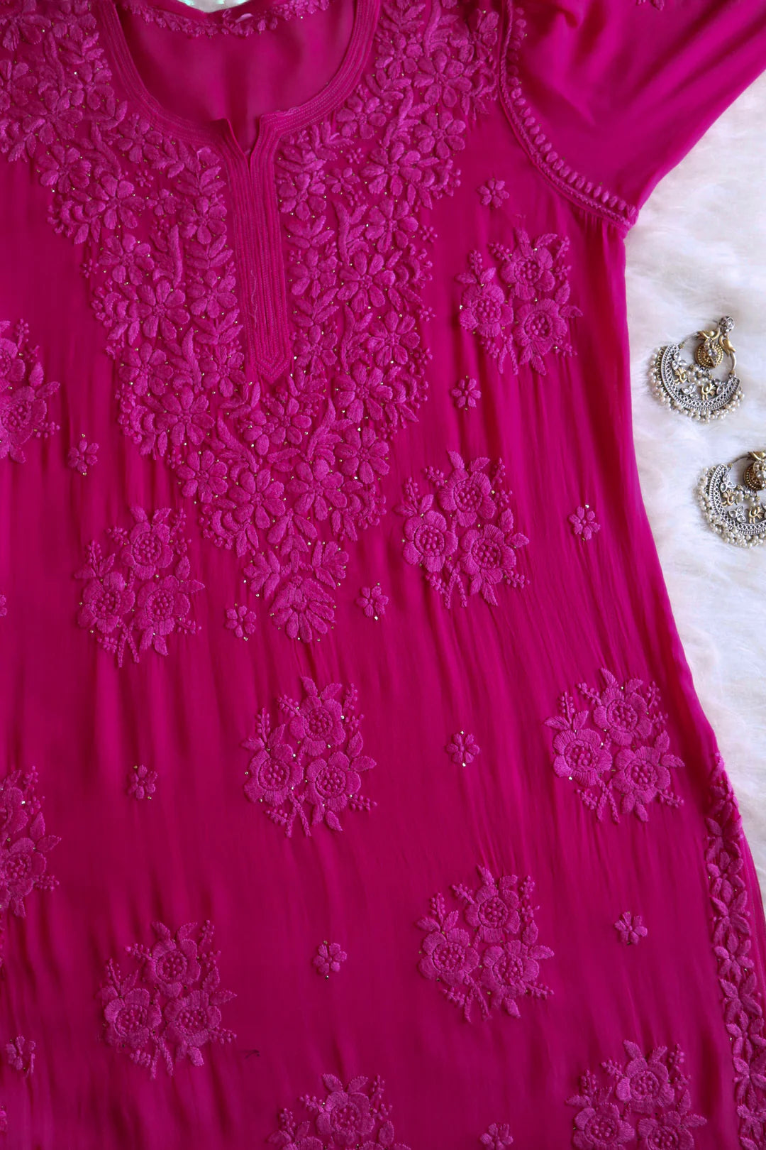 Rose Premium Chikankari Kurta