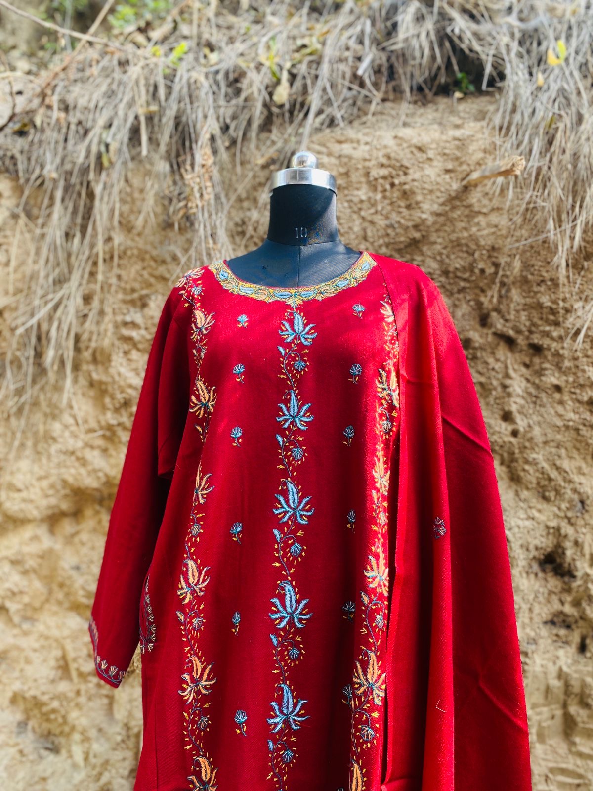 Kashmiri Pure Wool Kurta & Stole