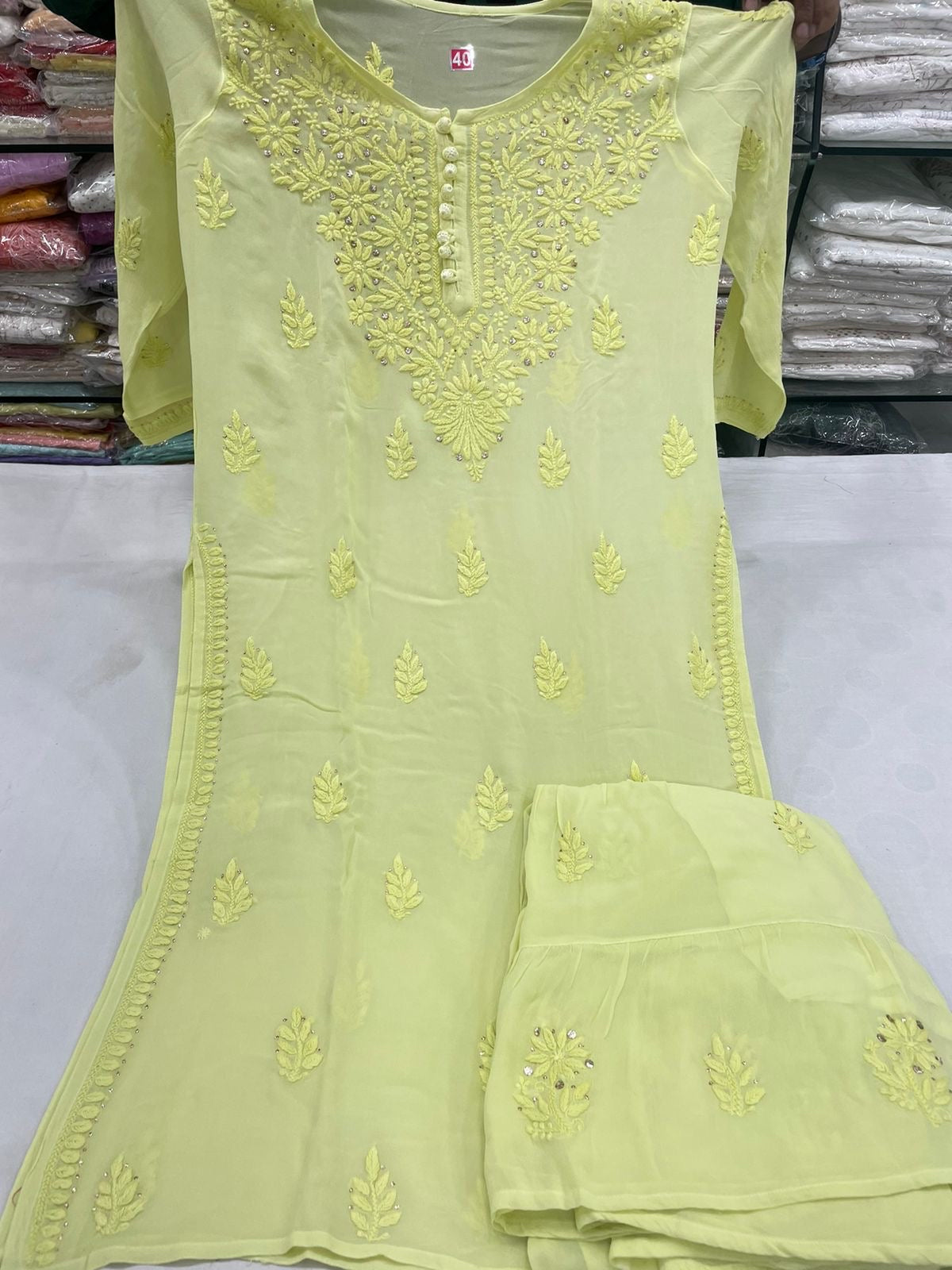 Maira Garara Premium Chikankari Set