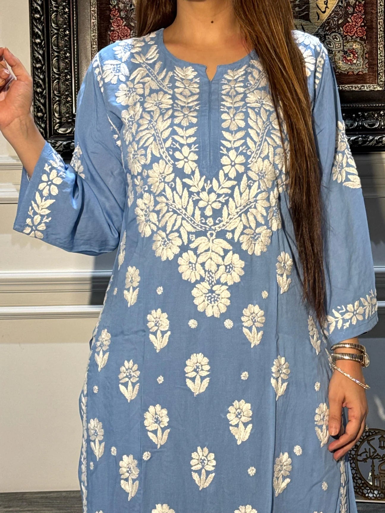 Modal Chikankari Kurta/ Coord