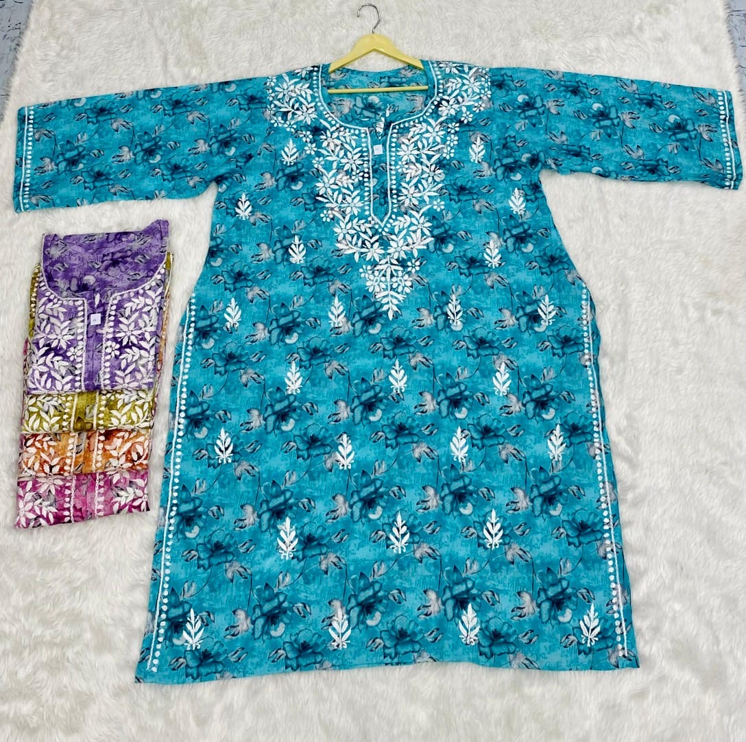 Mahnoor Chikankari Kurti