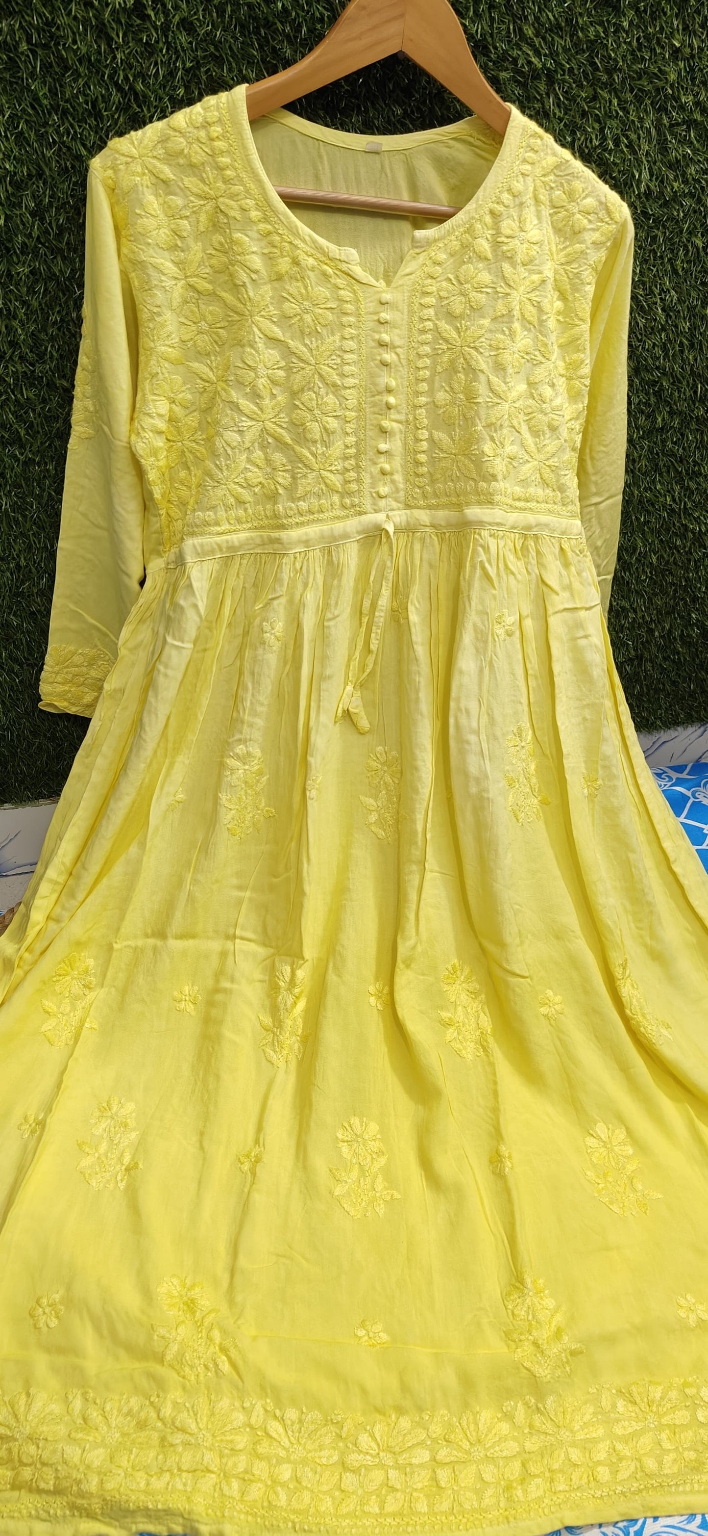 Hoor Chikankari Rayon Gown