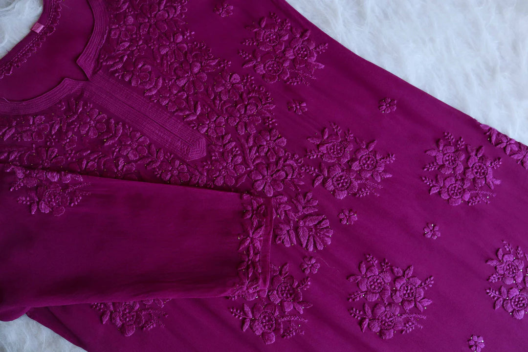 Rose Premium Chikankari Kurta
