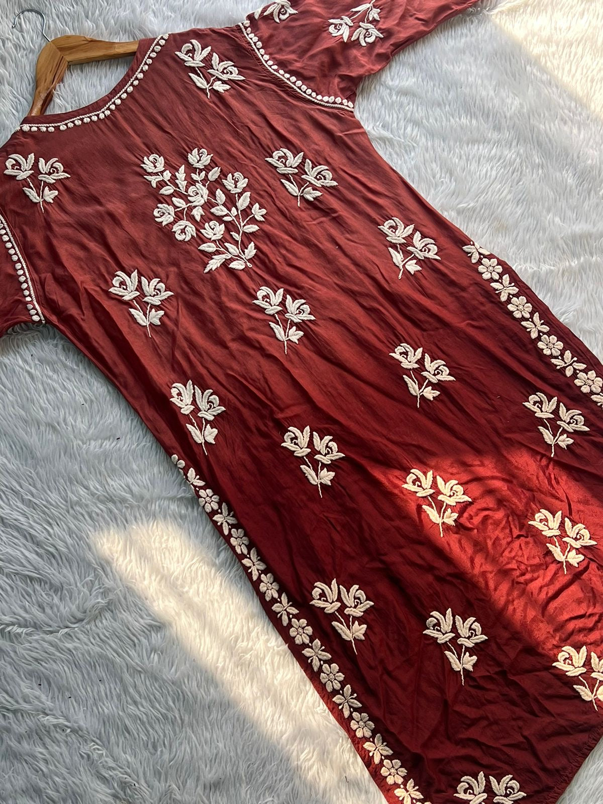 Muslin Ombre Chikankari Kurta