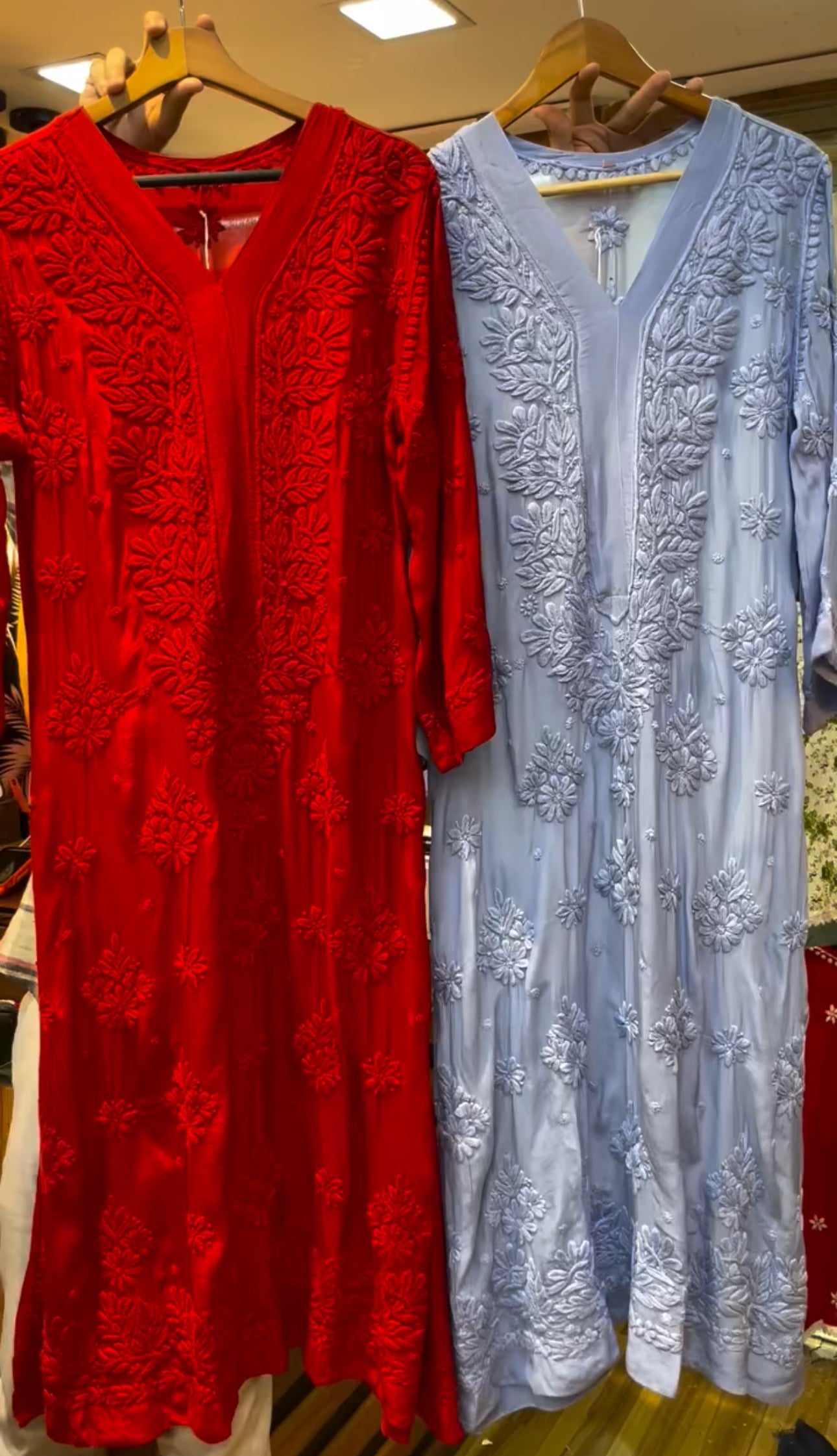 Crepe Silk Chikankari Kurta