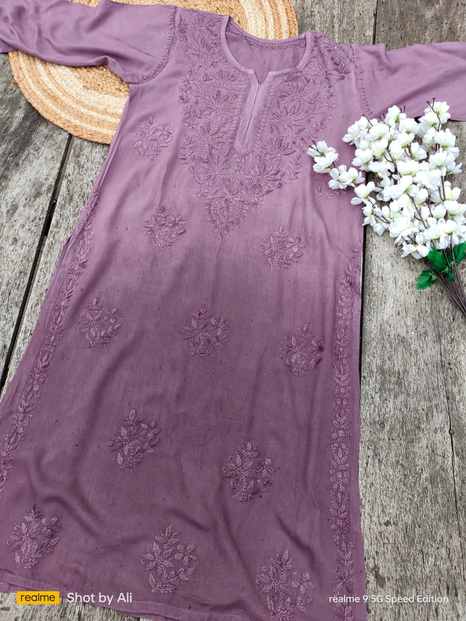 Rayon Chikankari Kurta