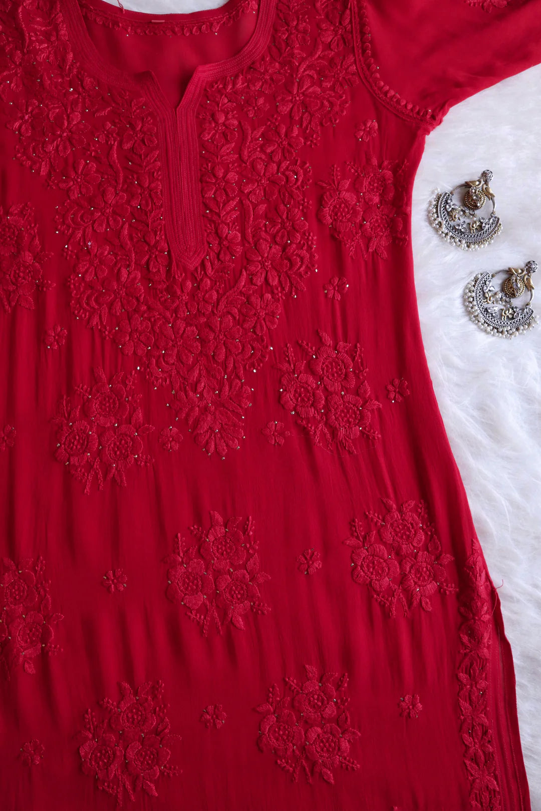 Rose Premium Chikankari Kurta