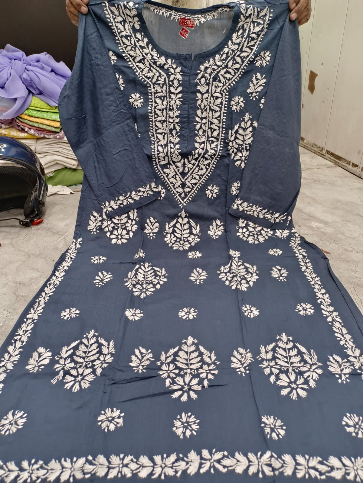 Modal Plus Size Chikankari Kurta