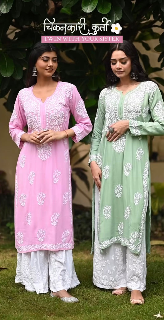 Zoya Chikankari Kurti/Set