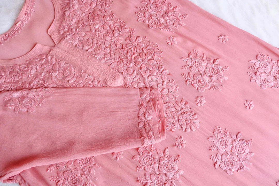 Rose Premium Chikankari Kurta
