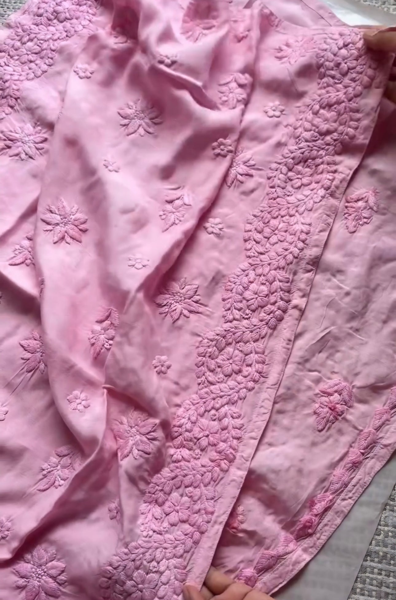 Blush Rose Premium 3D Chikankari Kurta/ Coord/ Full Suit