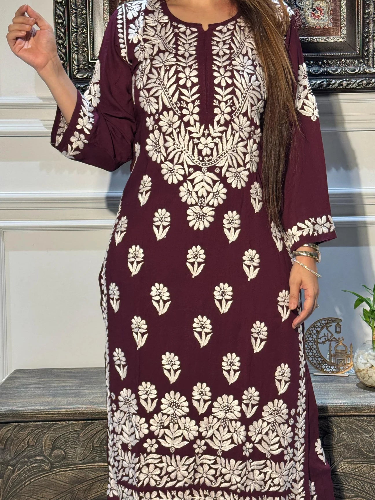 Modal Chikankari Kurta/ Coord