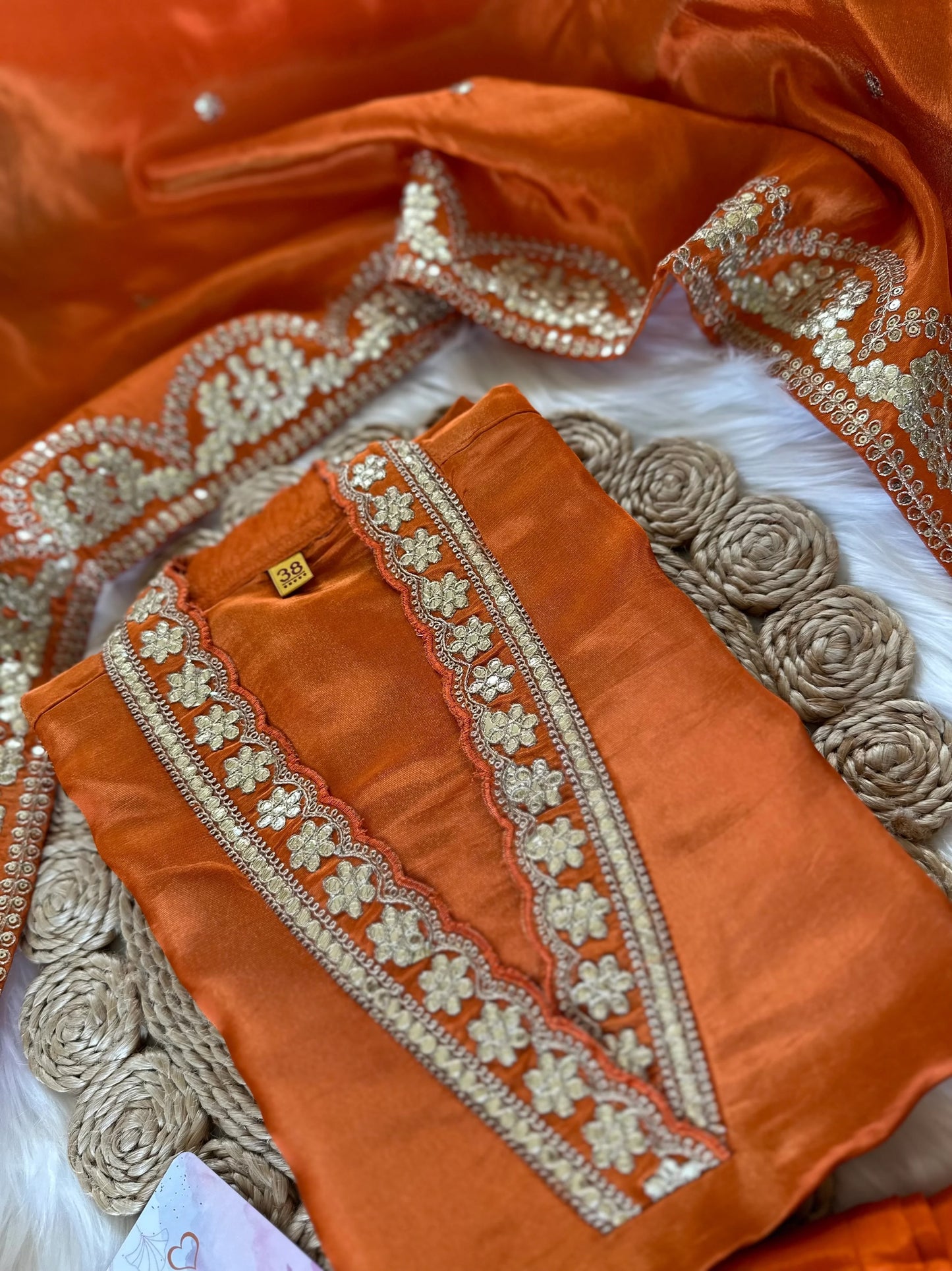 Tissue Silk Orange Suit