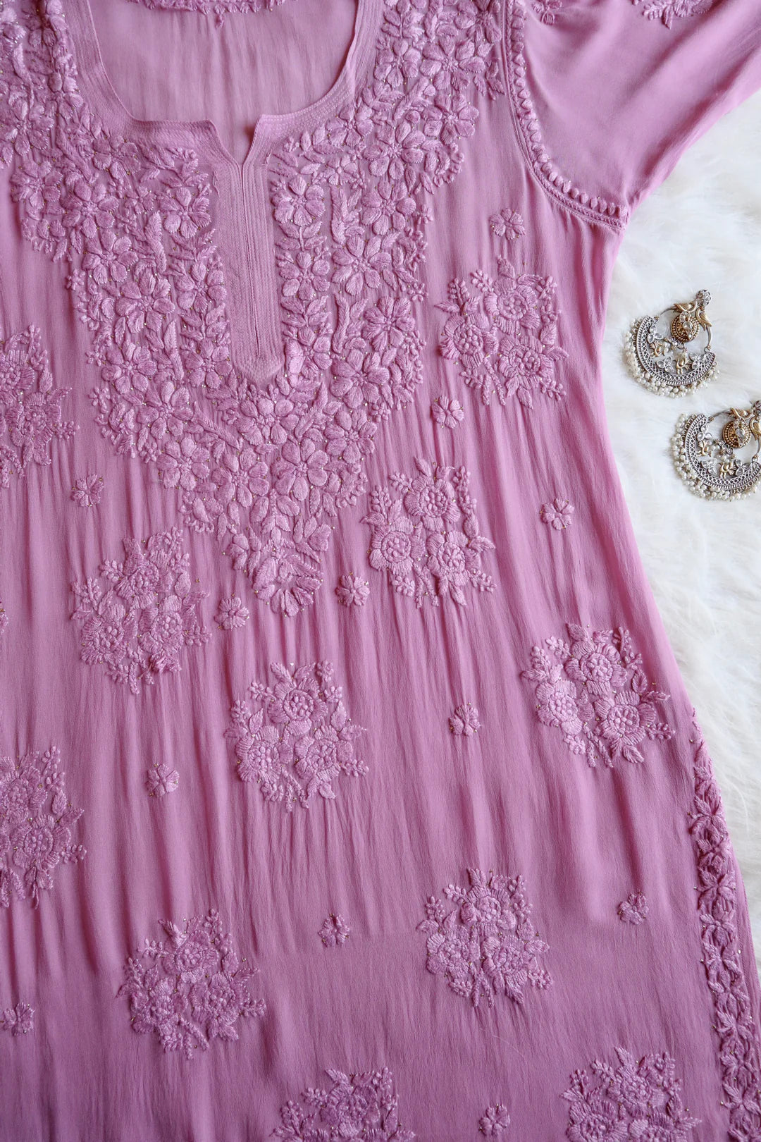 Rose Premium Chikankari Kurta