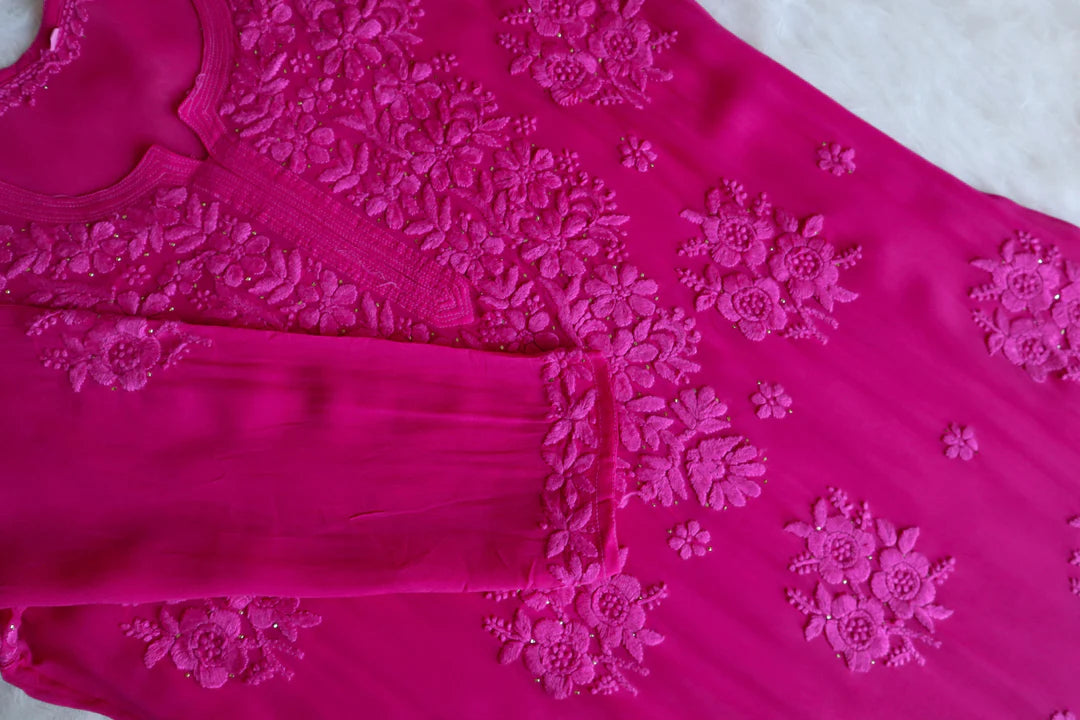 Rose Premium Chikankari Kurta