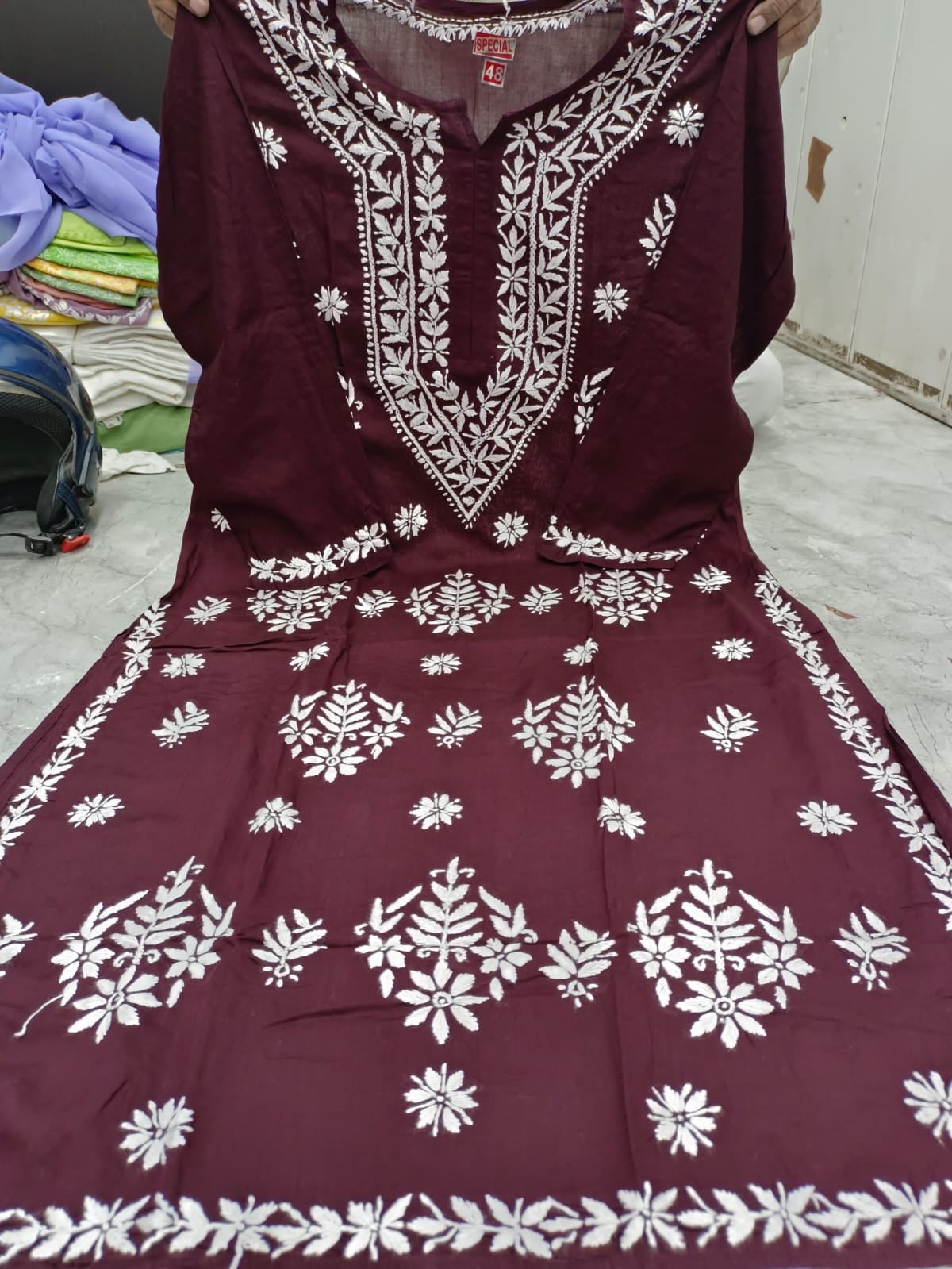 Modal Plus Size Chikankari Kurta