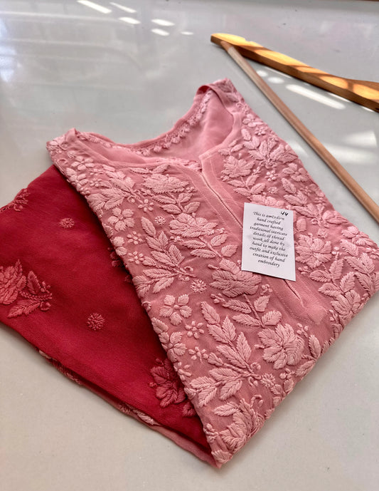 Resha Phool Chikankari Kurta