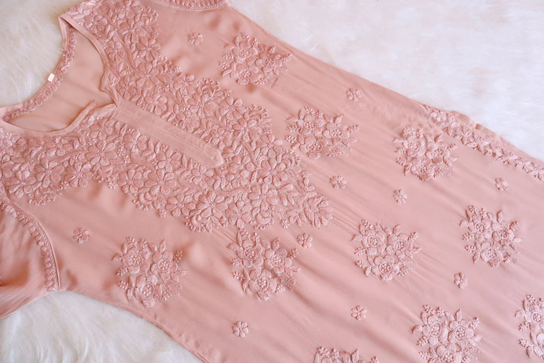 Rose Premium Chikankari Kurta
