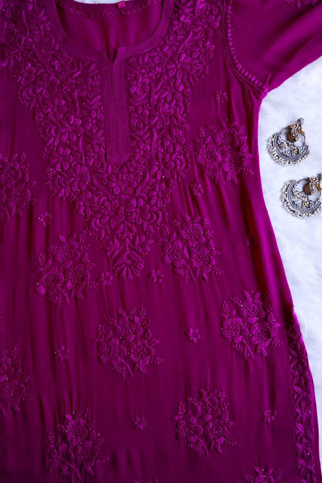 Rose Premium Chikankari Kurta