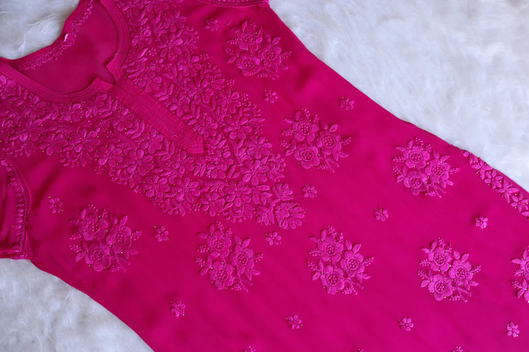 Rose Premium Chikankari Kurta